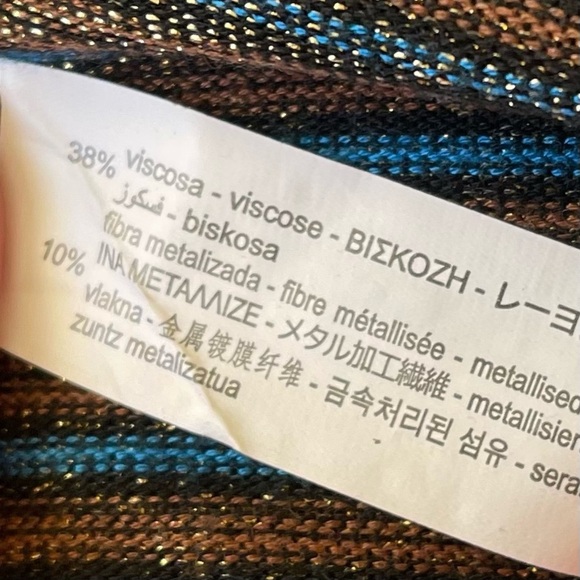 ZARA Trafaluc Metallic Stripe Midi Dress - Picture 15 of 15